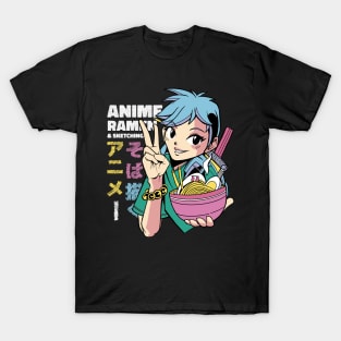 Anime Sketch Ramen T-Shirt